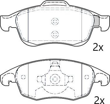 Omnicraft NAMJ2K021GBAA - Комплект спирачно феродо, дискови спирачки vvparts.bg