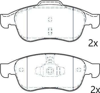 Omnicraft NAMJ2K021GDAA - Комплект спирачно феродо, дискови спирачки vvparts.bg