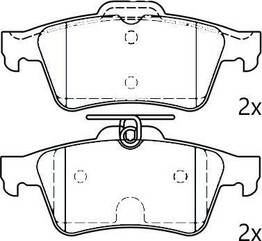 Omnicraft NAMJ2M007AKAA - Комплект спирачно феродо, дискови спирачки vvparts.bg