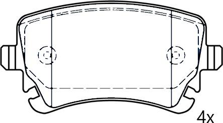 Omnicraft NAMJ2M007ATAA - Комплект спирачно феродо, дискови спирачки vvparts.bg