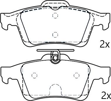 Omnicraft NAMJ2M007AUAA - Комплект спирачно феродо, дискови спирачки vvparts.bg