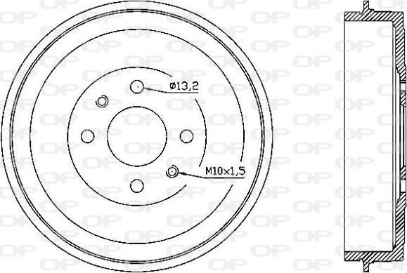 Open Parts BAD9043.10 - Спирачен барабан vvparts.bg