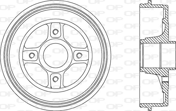 Open Parts BAD9068.30 - Спирачен барабан vvparts.bg