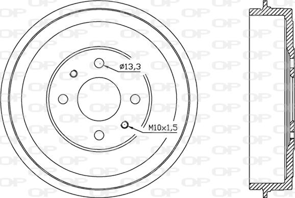 Open Parts BAD9002.10 - Спирачен барабан vvparts.bg