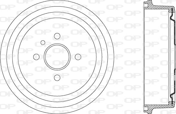 Open Parts BAD9020.20 - Спирачен барабан vvparts.bg