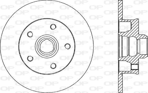 Open Parts BDA1584.10 - Спирачен диск vvparts.bg