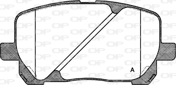 Open Parts BPA0954.00 - Комплект спирачно феродо, дискови спирачки vvparts.bg