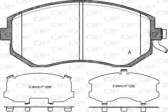 Open Parts BPA0951.04 - Комплект спирачно феродо, дискови спирачки vvparts.bg
