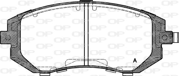 Open Parts BPA0951.11 - Комплект спирачно феродо, дискови спирачки vvparts.bg