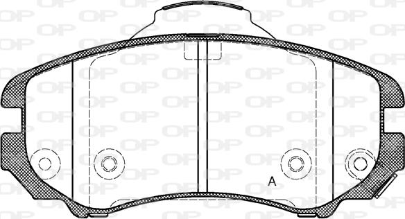 Open Parts BPA0953.02 - Комплект спирачно феродо, дискови спирачки vvparts.bg