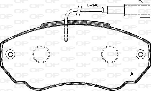 Open Parts BPA0960.01 - Комплект спирачно феродо, дискови спирачки vvparts.bg