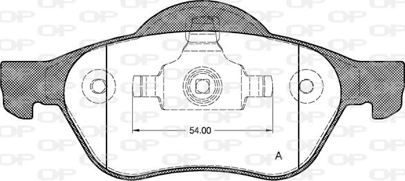 Open Parts BPA0962.00 - Комплект спирачно феродо, дискови спирачки vvparts.bg