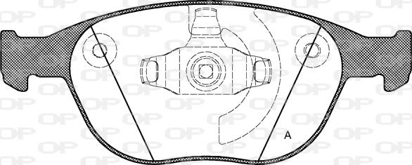 Open Parts BPA0984.00 - Комплект спирачно феродо, дискови спирачки vvparts.bg