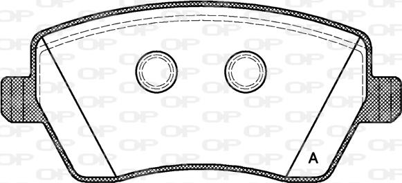 Open Parts BPA0987.00 - Комплект спирачно феродо, дискови спирачки vvparts.bg