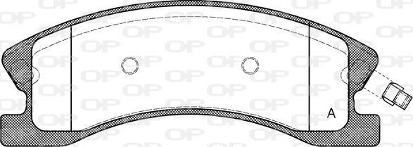 Open Parts BPA0973.02 - Комплект спирачно феродо, дискови спирачки vvparts.bg