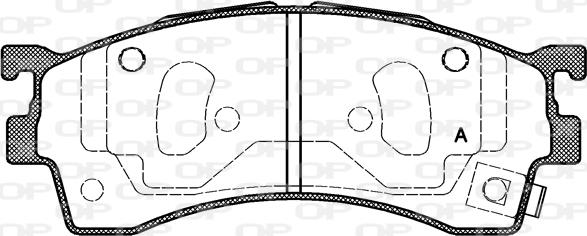 Open Parts BPA0415.12 - Комплект спирачно феродо, дискови спирачки vvparts.bg