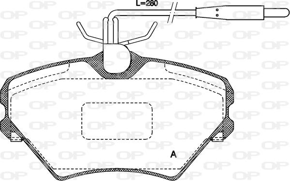 Open Parts BPA0485.02 - Комплект спирачно феродо, дискови спирачки vvparts.bg