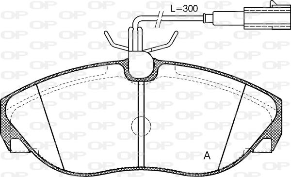 Open Parts BPA0486.11 - Комплект спирачно феродо, дискови спирачки vvparts.bg