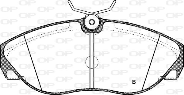 Open Parts BPA0486.11 - Комплект спирачно феродо, дискови спирачки vvparts.bg