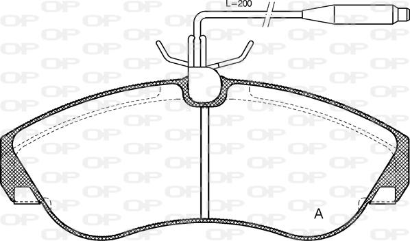 Open Parts BPA0487.02 - Комплект спирачно феродо, дискови спирачки vvparts.bg