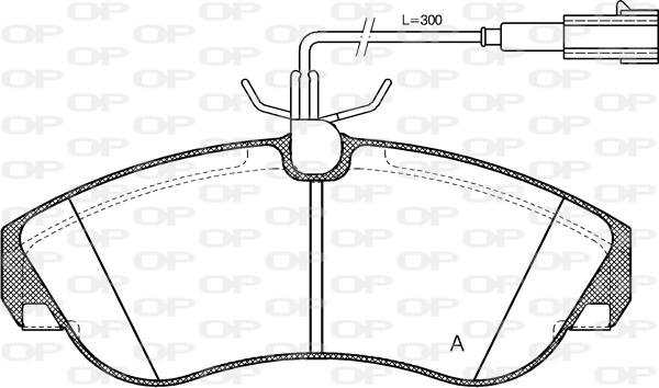 Open Parts BPA0487.11 - Комплект спирачно феродо, дискови спирачки vvparts.bg