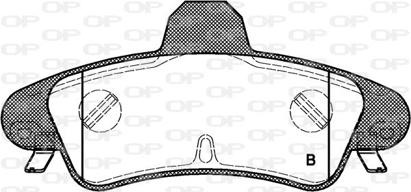 Open Parts BPA0433.12 - Комплект спирачно феродо, дискови спирачки vvparts.bg