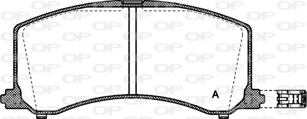 Open Parts BPA0595.02 - Комплект спирачно феродо, дискови спирачки vvparts.bg