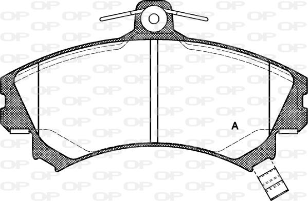 Open Parts BPA0590.02 - Комплект спирачно феродо, дискови спирачки vvparts.bg