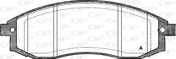 Open Parts BPA0598.12 - Комплект спирачно феродо, дискови спирачки vvparts.bg