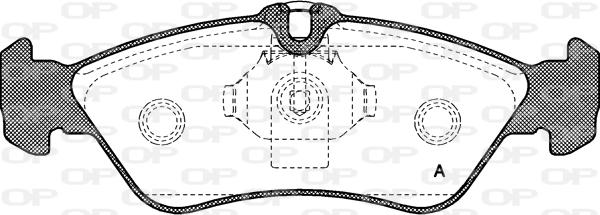 Open Parts BPA0580.00 - Комплект спирачно феродо, дискови спирачки vvparts.bg