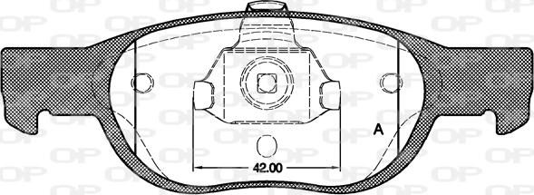 Open Parts BPA0588.10 - Комплект спирачно феродо, дискови спирачки vvparts.bg