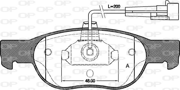 Open Parts BPA0588.11 - Комплект спирачно феродо, дискови спирачки vvparts.bg