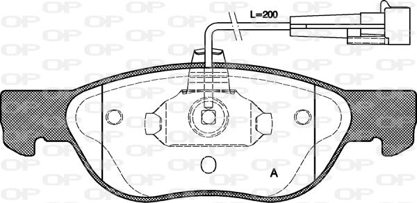 Open Parts BPA0587.11 - Комплект спирачно феродо, дискови спирачки vvparts.bg