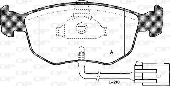 Open Parts BPA0575.02 - Комплект спирачно феродо, дискови спирачки vvparts.bg