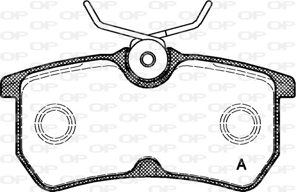 Open Parts BPA0693.00 - Комплект спирачно феродо, дискови спирачки vvparts.bg