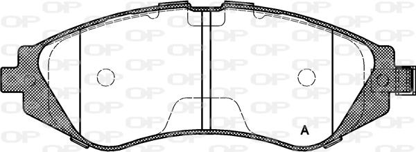 Open Parts BPA0645.02 - Комплект спирачно феродо, дискови спирачки vvparts.bg