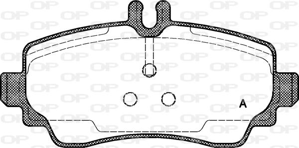 Open Parts BPA0650.00 - Комплект спирачно феродо, дискови спирачки vvparts.bg