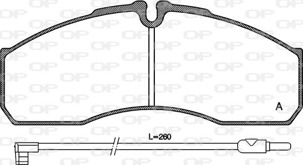Open Parts BPA0651.12 - Комплект спирачно феродо, дискови спирачки vvparts.bg