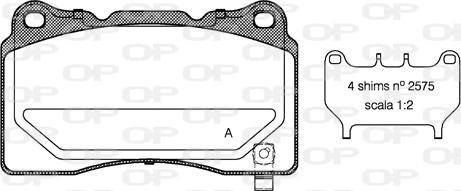 Open Parts BPA0666.04 - Комплект спирачно феродо, дискови спирачки vvparts.bg
