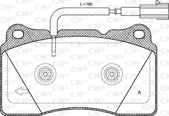 Open Parts BPA0666.12 - Комплект спирачно феродо, дискови спирачки vvparts.bg