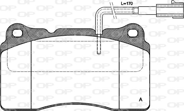 Open Parts BPA0666.22 - Комплект спирачно феродо, дискови спирачки vvparts.bg