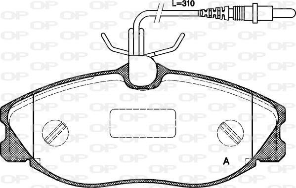 Open Parts BPA0604.04 - Комплект спирачно феродо, дискови спирачки vvparts.bg