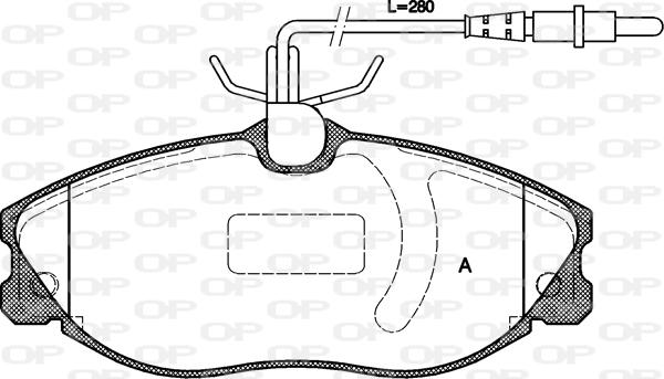 Open Parts BPA0604.14 - Комплект спирачно феродо, дискови спирачки vvparts.bg