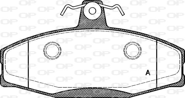 Open Parts BPA0620.20 - Комплект спирачно феродо, дискови спирачки vvparts.bg