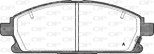 Open Parts BPA0674.12 - Комплект спирачно феродо, дискови спирачки vvparts.bg