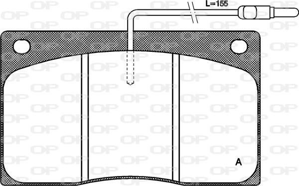 Open Parts BPA0044.02 - Комплект спирачно феродо, дискови спирачки vvparts.bg