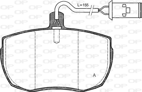 Open Parts BPA0056.22 - Комплект спирачно феродо, дискови спирачки vvparts.bg