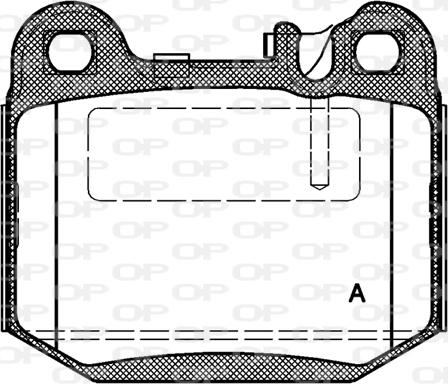 Open Parts BPA0014.40 - Комплект спирачно феродо, дискови спирачки vvparts.bg