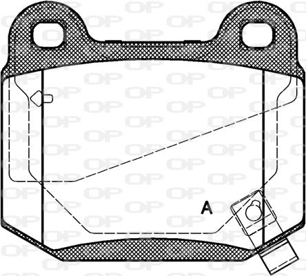 Open Parts BPA0014.52 - Комплект спирачно феродо, дискови спирачки vvparts.bg