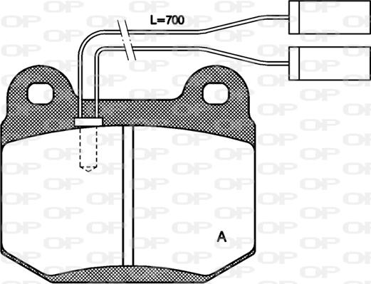 Open Parts BPA0014.01 - Комплект спирачно феродо, дискови спирачки vvparts.bg